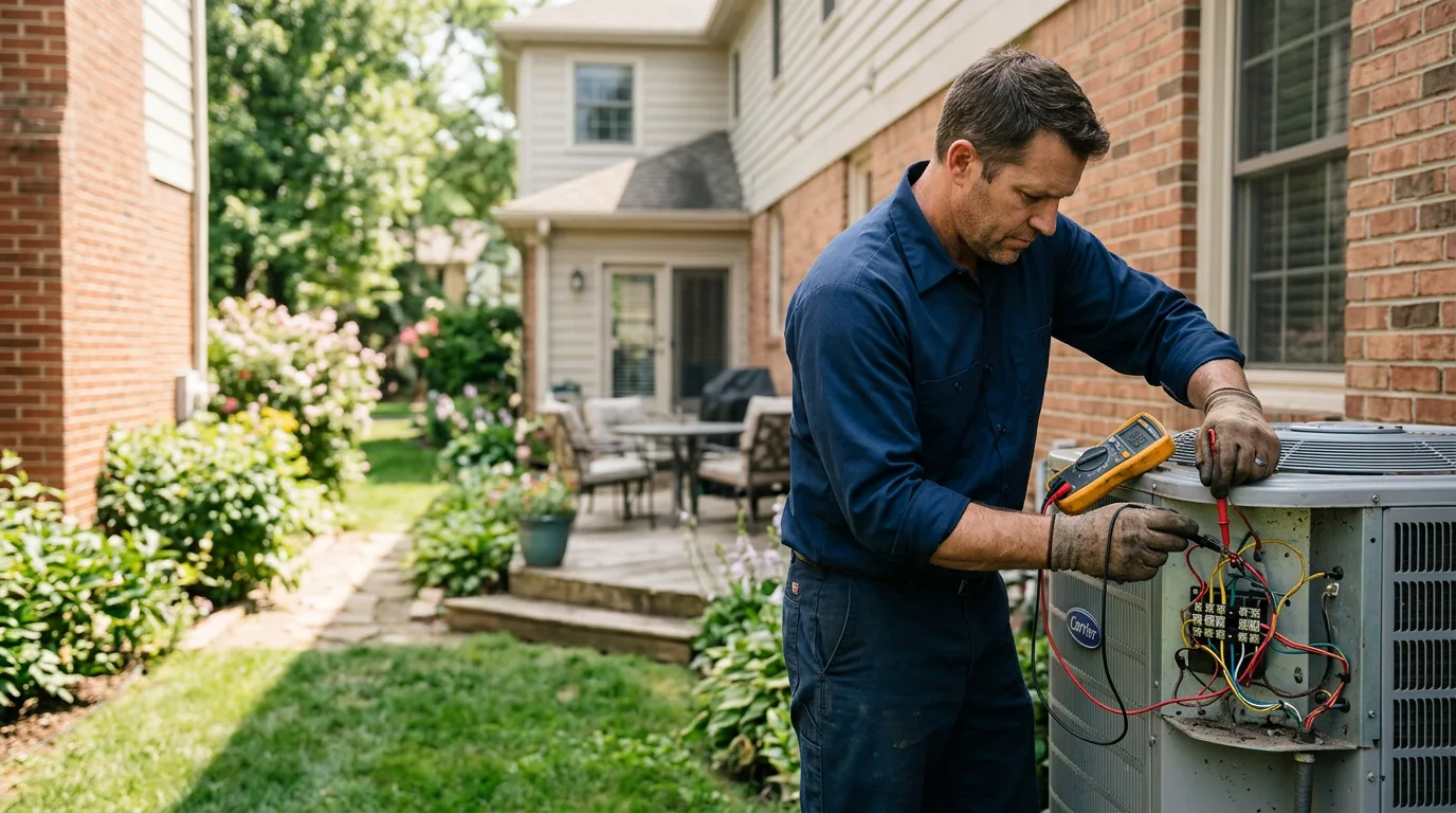 HVAC technician working near Mechanicsburg, IL